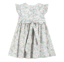 Load image into Gallery viewer, Pink Floral Smocked Flutter Dress