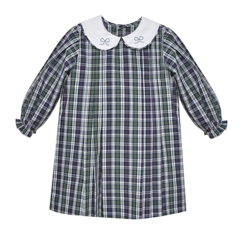 Baby Sen Cayden Plaid Dress With Bows