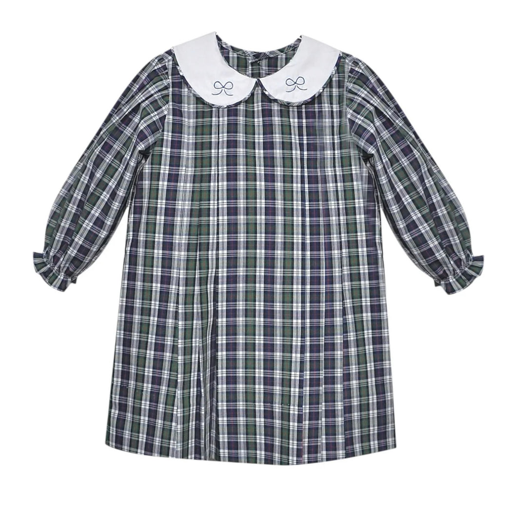 Baby Sen Cayden Plaid Dress With Bows