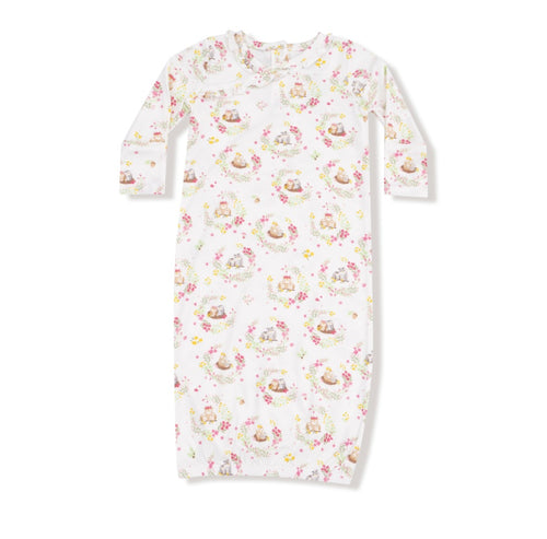 Floral Owl Families Kimono Gown