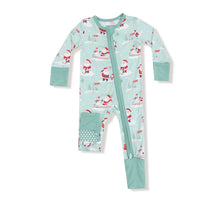 Load image into Gallery viewer, Golfing Santa &amp; Elves 2-Way Zipper Romper