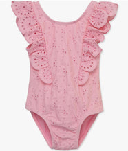 Load image into Gallery viewer, Little Me Pink Eyelet One Piece Swimsuit