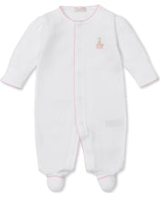 Load image into Gallery viewer, Premier Noah’s Ark Hand Embroidery Footie-Pointelle Pink