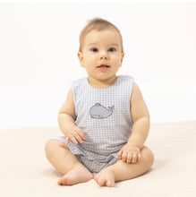 Load image into Gallery viewer, Angel Dear Bubbly Sailor Whales Gingham Blue-Sleeveless Jon Jon