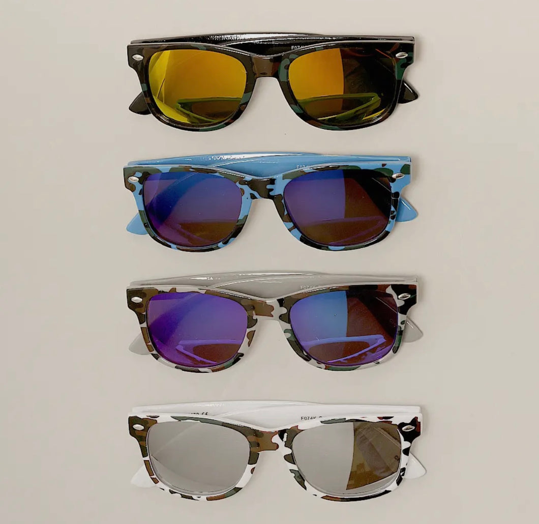 Boys Camo Pattern Sunglasses (4 Colors)