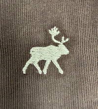 Load image into Gallery viewer, Brown Corduroy Pants-Moose Embroidery