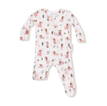 Load image into Gallery viewer, Cowgirl Dogs 2-Way Ruffle Back Zipper Footie