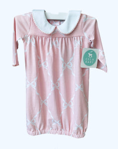 Girls Pale Pink Ribbon NGown