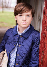 Load image into Gallery viewer, Little English Button Down Shirt-Gray Blue Gingham