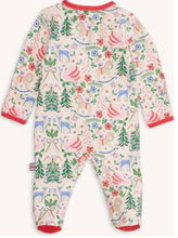 Load image into Gallery viewer, Sugar Plum Dreams Magnetic Footie Pajamas