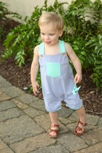Load image into Gallery viewer, Oliver Shortall-Cadet Blue &amp; Mint Striped Jumper