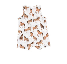 Load image into Gallery viewer, Horses Sleeveless Shortie Romper