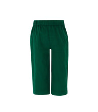 Load image into Gallery viewer, Hand Smocked Reindeer Face Long Sleeve White Knit Shirt with Green Corduroy Pants Set
