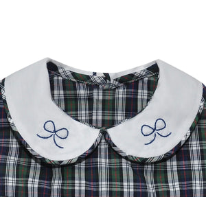 Baby Sen Cayden Plaid Dress With Bows