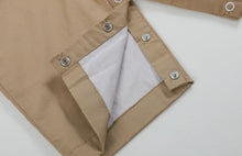 Load image into Gallery viewer, Light Brown Pumpkin Football &amp; Truck Appliqué Overalls