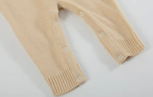 Load image into Gallery viewer, Light Brown Pumpkin Knit Romper