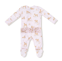 Load image into Gallery viewer, Little Fawn 2-Way Ruffle Back Zipper Footie