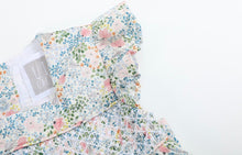 Load image into Gallery viewer, Pink Floral Smocked Flutter Dress