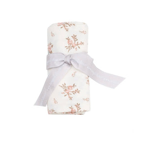 SWADDLE BLANKET - VINTAGE ROSEBUDS - 45X45