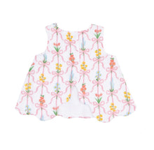 Load image into Gallery viewer, Ribbon Bouquets Scallop Open Back Top with Bloomer Set