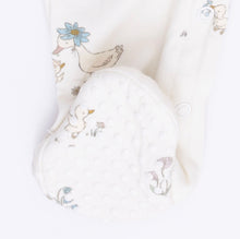 Load image into Gallery viewer, Angel Dear Flower Ducklings-Smocked Peter Pan Snap Footie