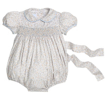Load image into Gallery viewer, Little English’s Smocked Peter Pan Bubble-Winthrop Floral