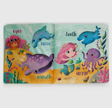 Load image into Gallery viewer, Mermaids First Words Tuffy Teether Book 0+ Months