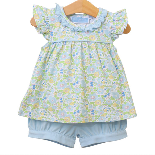 Blooming Floral Ruffle Bloomer Set