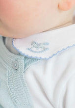 Load image into Gallery viewer, Little English’s Pointelle Knit Bubble-Light Blue