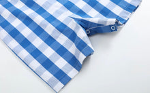 Load image into Gallery viewer, Blue Big Check Shortalls