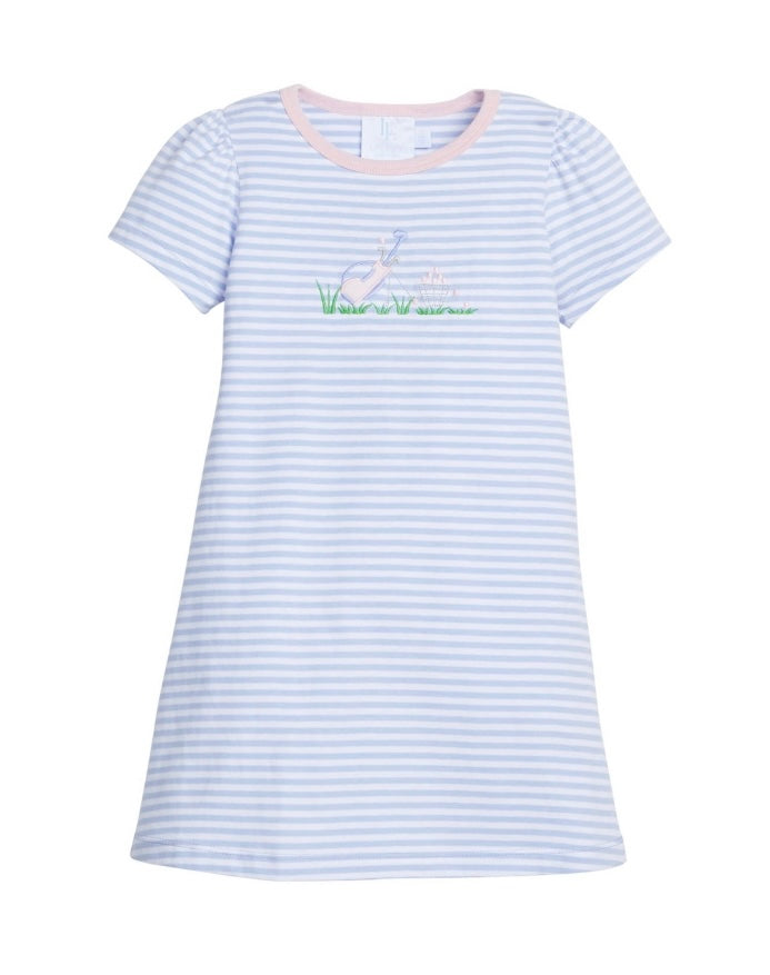 Appliqué Golf Tee Cotton Dress