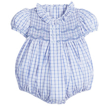 Load image into Gallery viewer, Little English Smocked Bridget Bubble-Woodberry Plaid