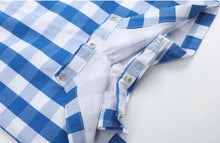 Load image into Gallery viewer, Blue Big Check Shortalls