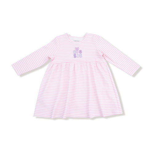 Big Sister Striped Play Dress Embroidery