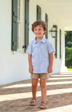 Load image into Gallery viewer, Henry Polo Cadet Light Blue Striped Polo