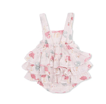 Load image into Gallery viewer, Angel Dear Flamingos-Ruffle Sunsuit Bubble