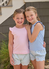 Load image into Gallery viewer, Scallop Short-Meriwether Stripe