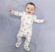 Load image into Gallery viewer, Angel Dear Bubbly Sailor Whales Blue-2 Way Zipper Pajama Footie