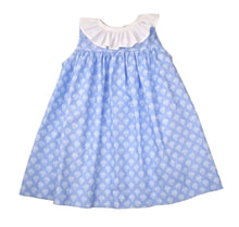 Load image into Gallery viewer, Funtasia Too Girls Sleeveless Blue Bouquet Floral Dress - Ruffle Collar
