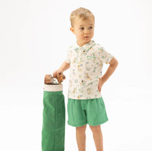 Load image into Gallery viewer, Angel Dear Country Club Dogs Neutral-Polo with Green Shorts