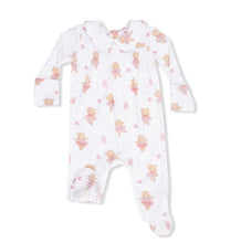 Load image into Gallery viewer, Angel Dear Teddy Bear Ballerina-Smocked Peter Pan Snap Footie