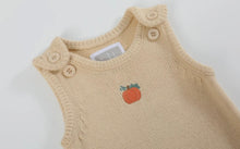 Load image into Gallery viewer, Light Brown Pumpkin Knit Romper