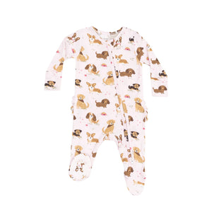 Best Friend Dogs- Pink 2 Way Zipper Ruffle Back