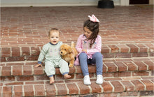 Load image into Gallery viewer, Dog Appliqué Ruffle Pants Set