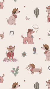 Cowgirl Dogs 2-Way Ruffle Back Zipper Footie