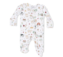 Load image into Gallery viewer, Angel Dear Cute Farm Animals Unisex 2 Way Zipper Pajama Footie