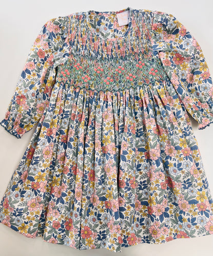 Autumn Blooms Smocked Dress