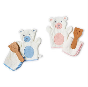 Cupcakes & Cartwheels Bath Time Bear Gift Set- Pink & Blue