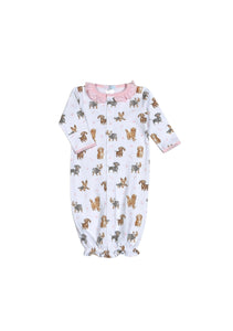 Pink Puppy Pals Pima Converter Gown