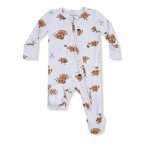 Footballs Playing Football 2-Way Zipper Footie